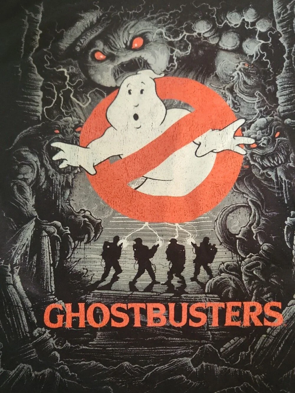 Ghostbusters Kids Black Graphic Tee with Orange Logo
